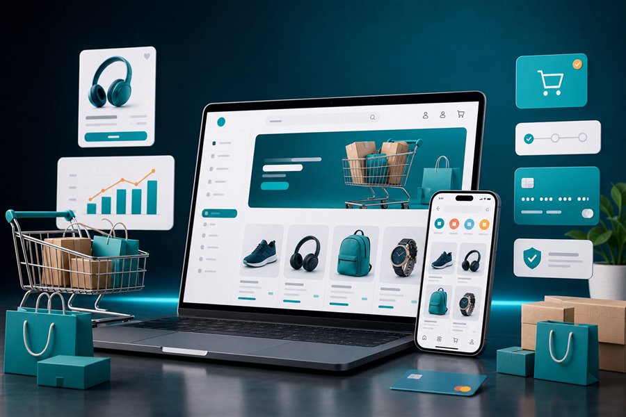 E-commerce store website design preview